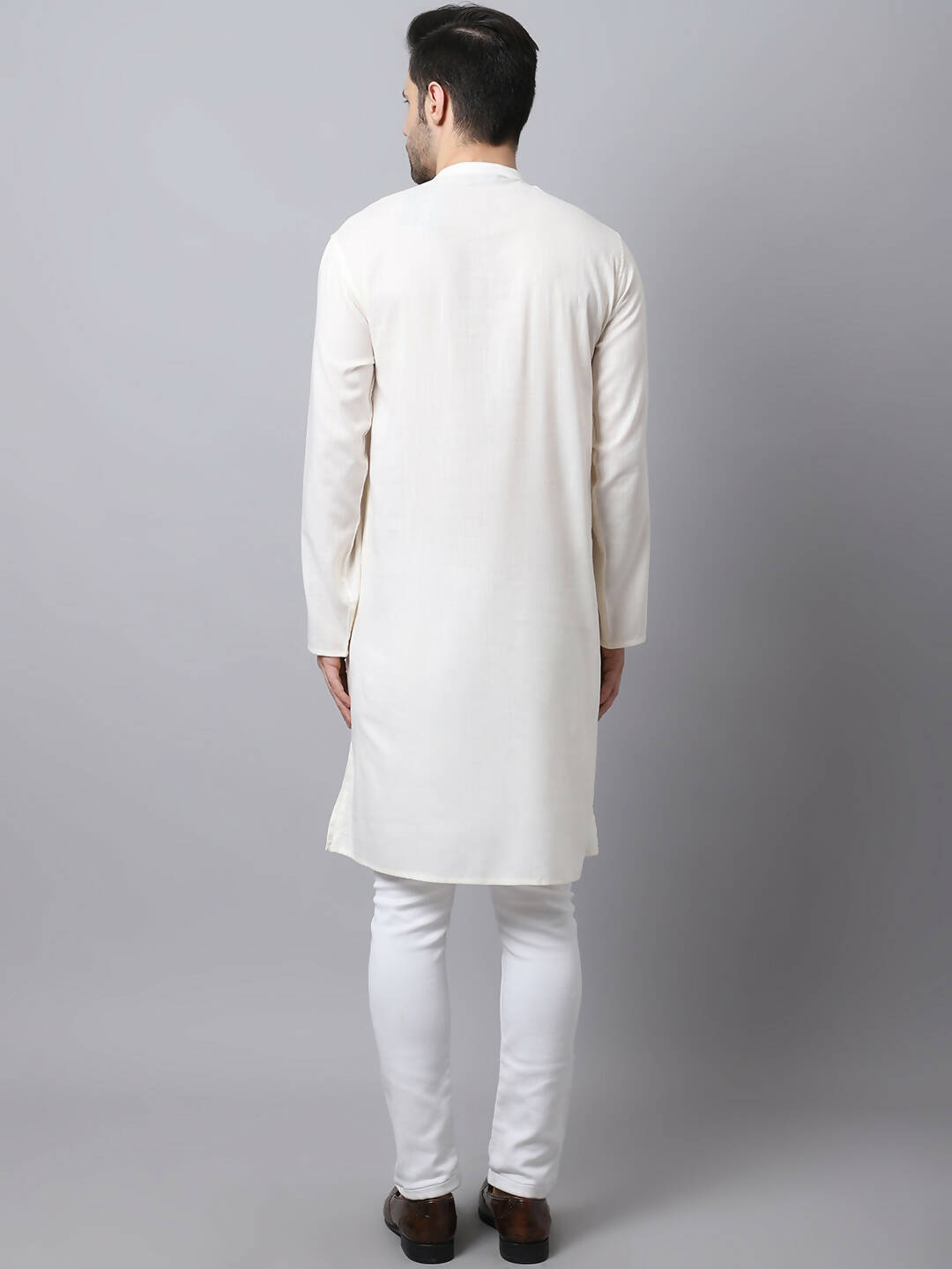 Even Apparels White Pure Cotton Men's Kurta With Side Placket 