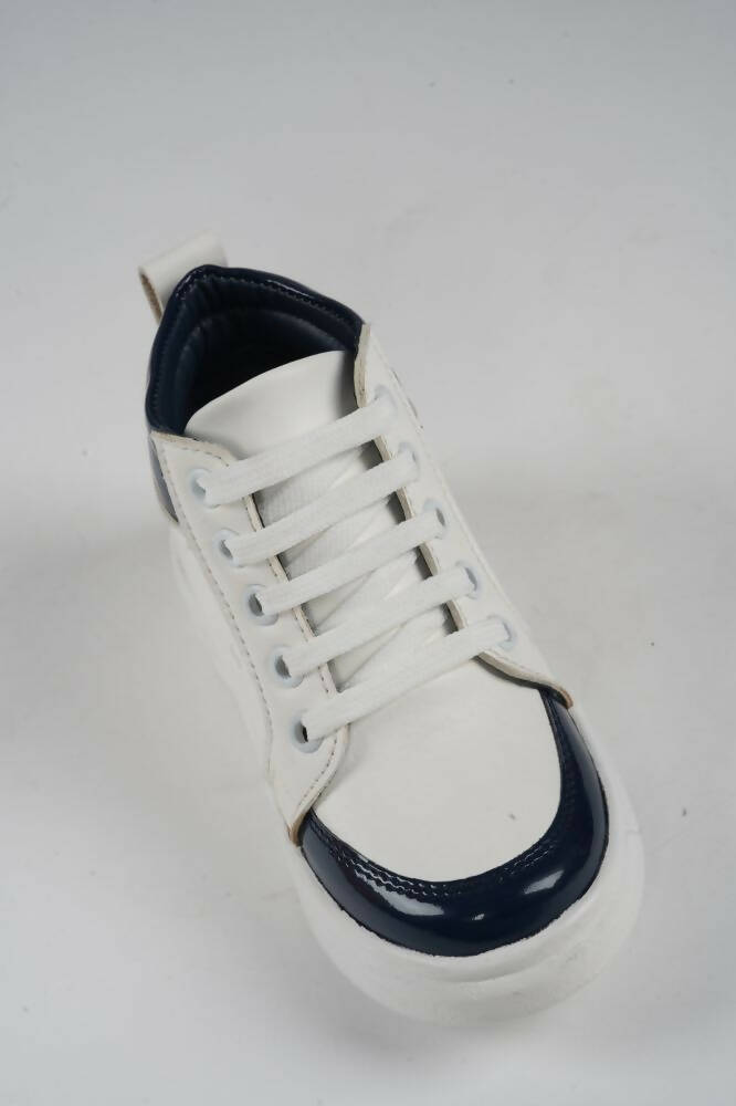 Tiny Bugs For Boys & Girls Mid Top Sneakers - White & Blue  Grab2Buy Tiny Bugs Grab2Buy