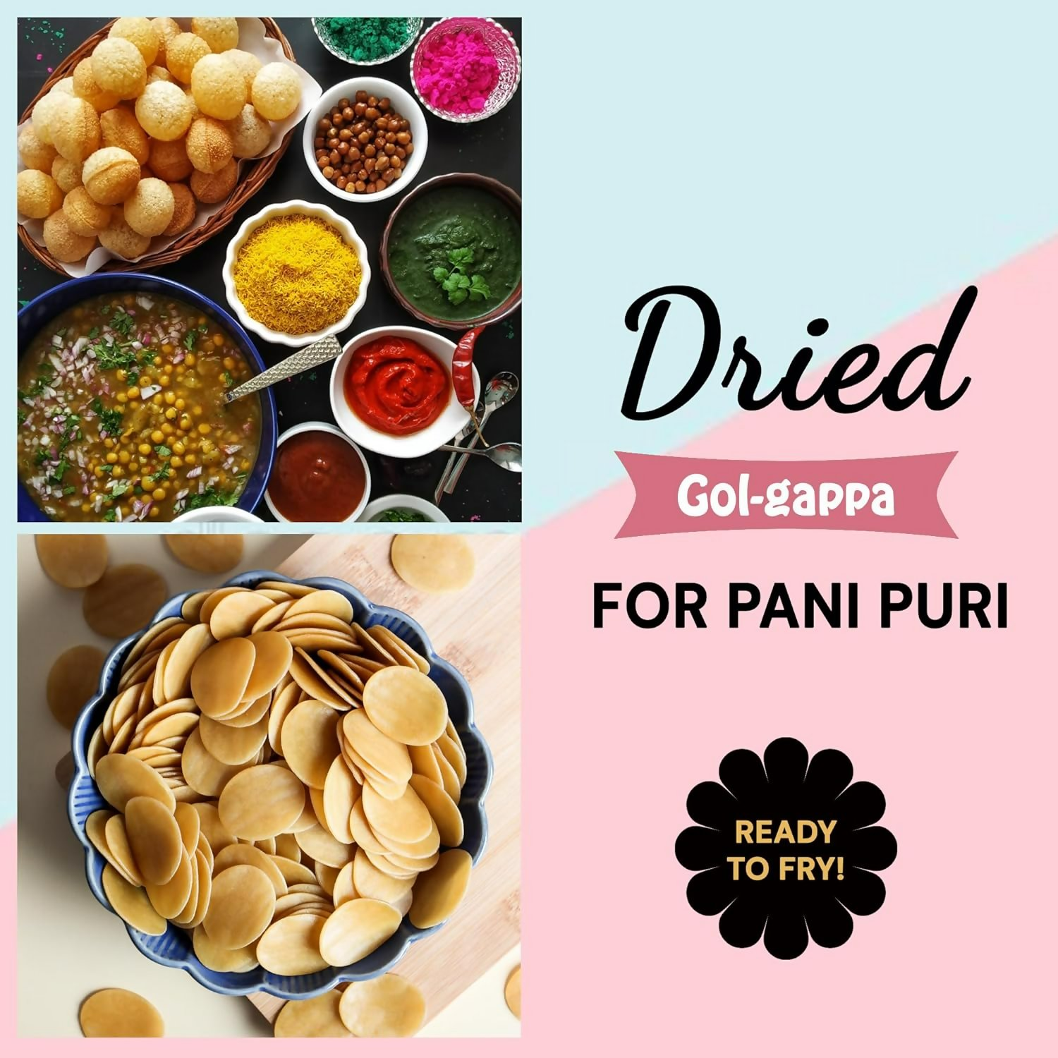 Urban Platter Pani Puri Golgappa Pellets Ready-To-Fry Or Microwave 