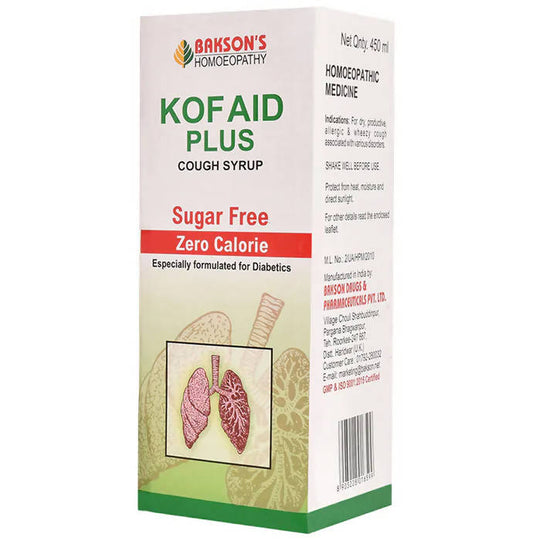 Bakson's Homeopathy Kof Aid Plus Syrup Sugar Free - Grab2buy