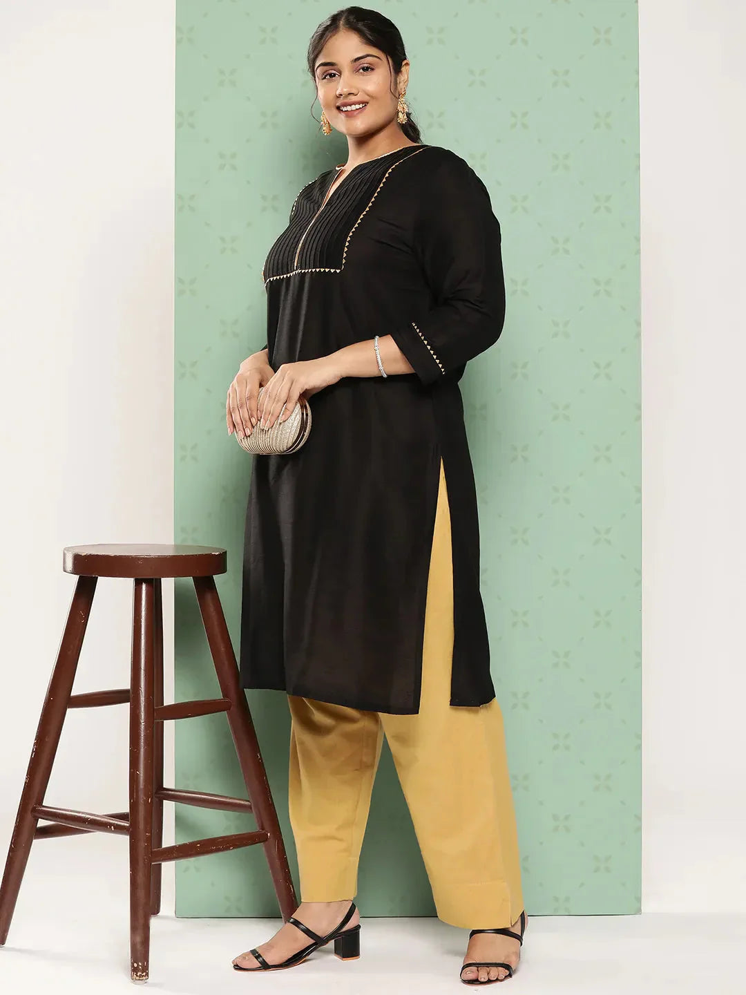Yufta Women Plus Size Beige Cotton Ethnic Trousers  Grab2Buy Yufta Grab2Buy