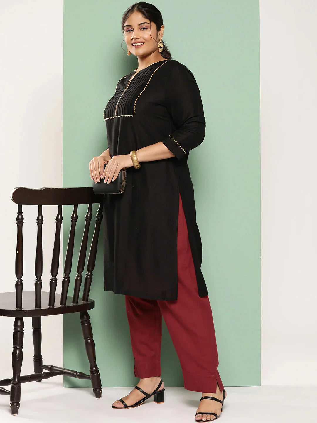 Yufta Women Plus Size Maroon Cotton Ethnic Trousers  Grab2Buy Yufta Grab2Buy