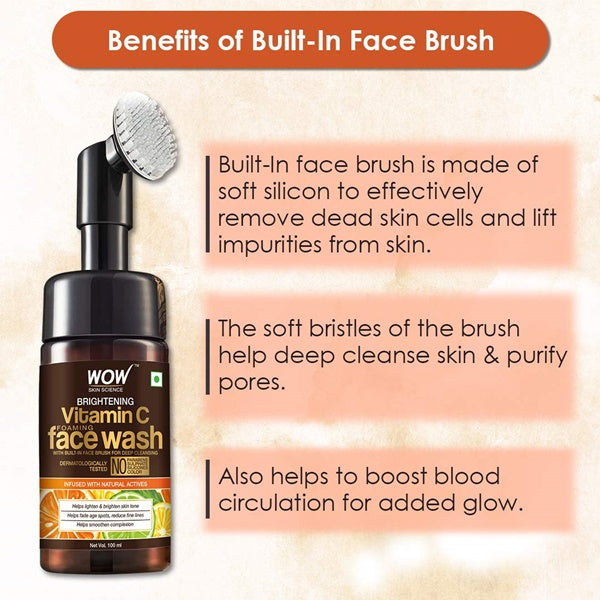 Wow Skin Science Vitamin C & Niacinamide Brightening Foaming Face Wash  Grab2Buy Wow Skin Science Grab2Buy