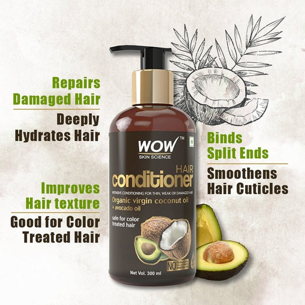 Wow Skin Science Hair Conditioner With Coconut & Avocado Oil  Grab2Buy Wow Skin Science Grab2Buy