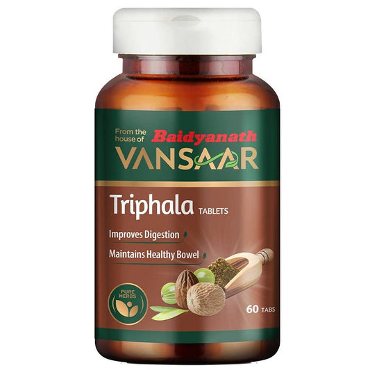 Baidyanath Vansaar Triphala Tablets | Organic Ayurvedic Digestive & Detox Supplement 