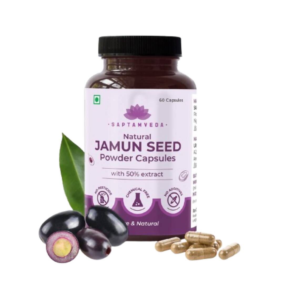 Saptamveda Natural Jamun Seed Capsules - Grab2buy