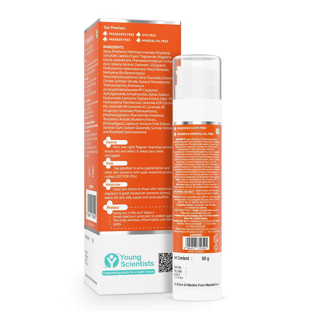 The Derma Co 1% Hyaluronic Sunscreen Hydrating Gel SPF 50 PA ++++  Grab2Buy The Derma Co Grab2Buy