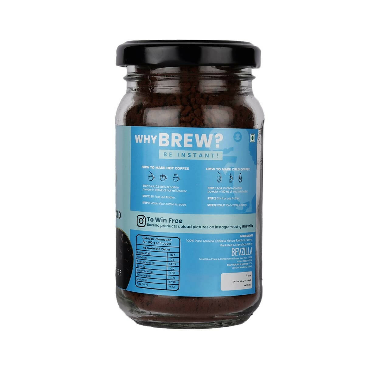 Bevzilla Instant Coffee Powder (Colombian Gold) 