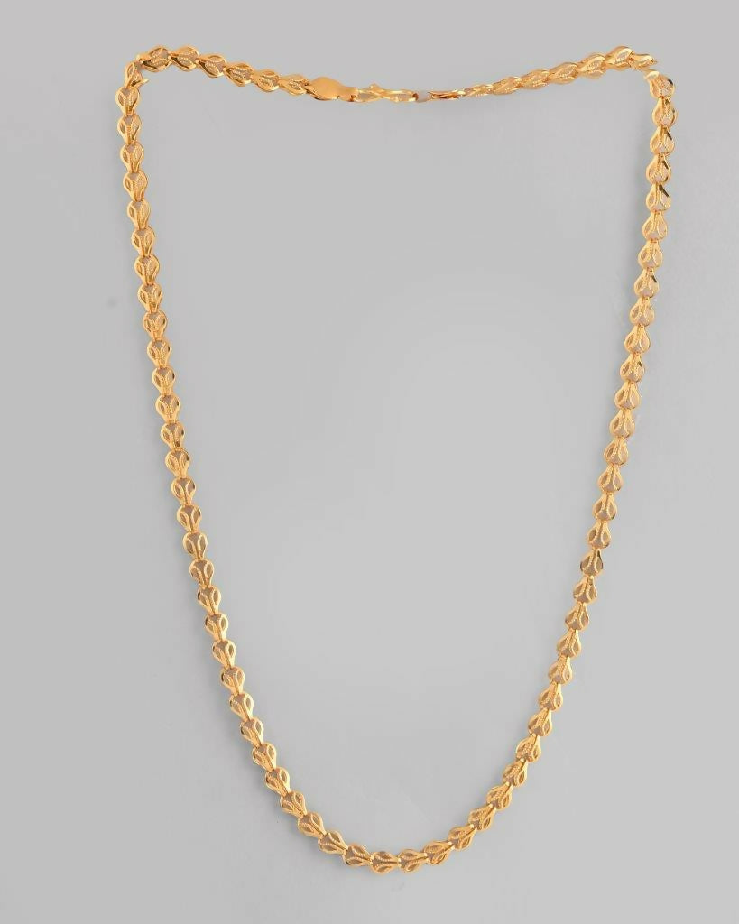 VOJ Gold-Polished Designer Contemporay Chain For Men 