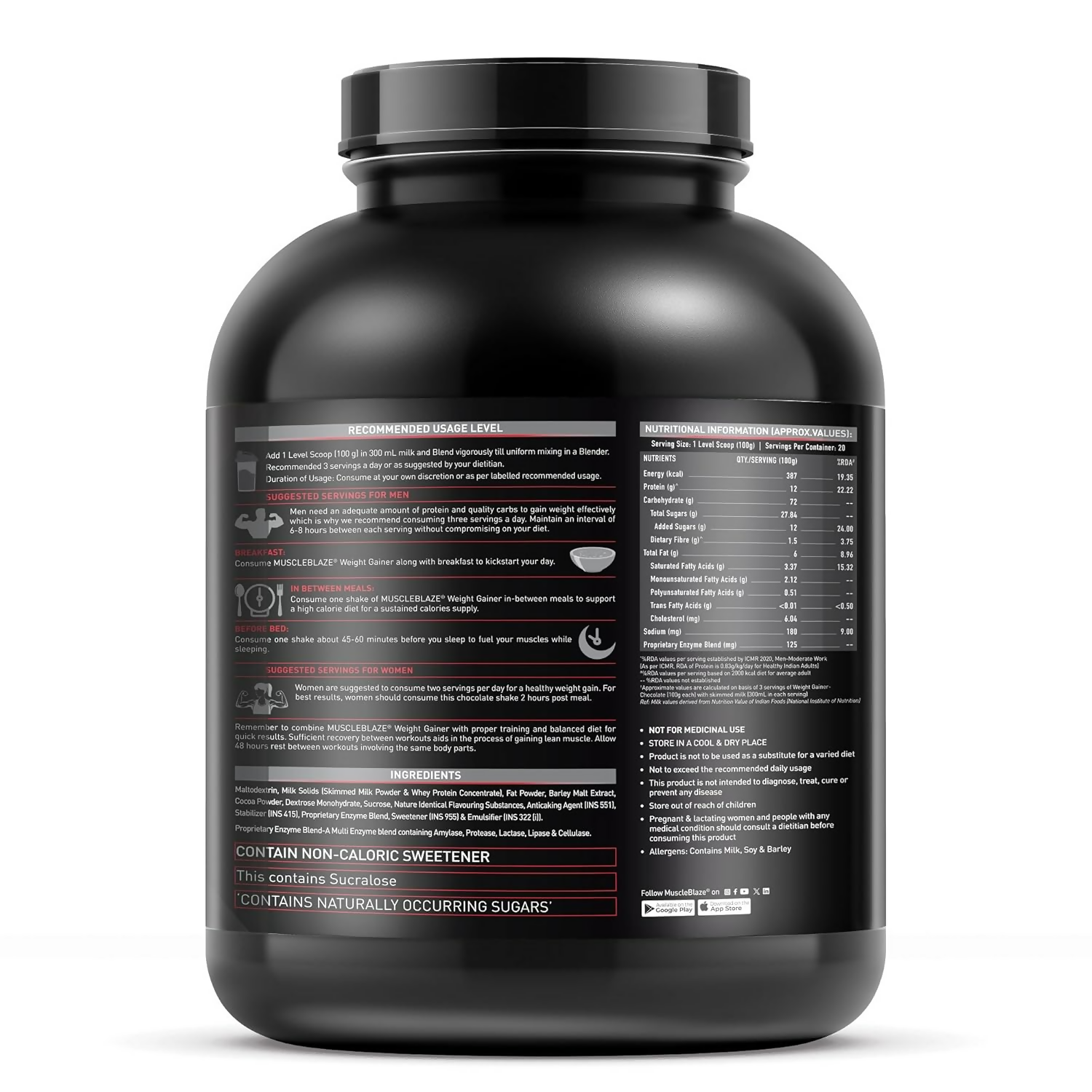 MuscleBlaze Weight Gainer With Added Digezyme Powder 