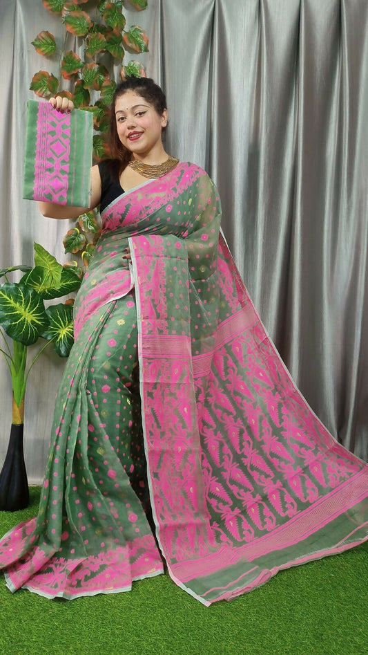 Exclusive Collection Olive Beautiful Jamdani Collection Grab2Buy 