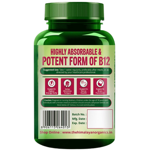 Himalayan Organics Methyl Cobalamin Vitamin B12 Tablets 