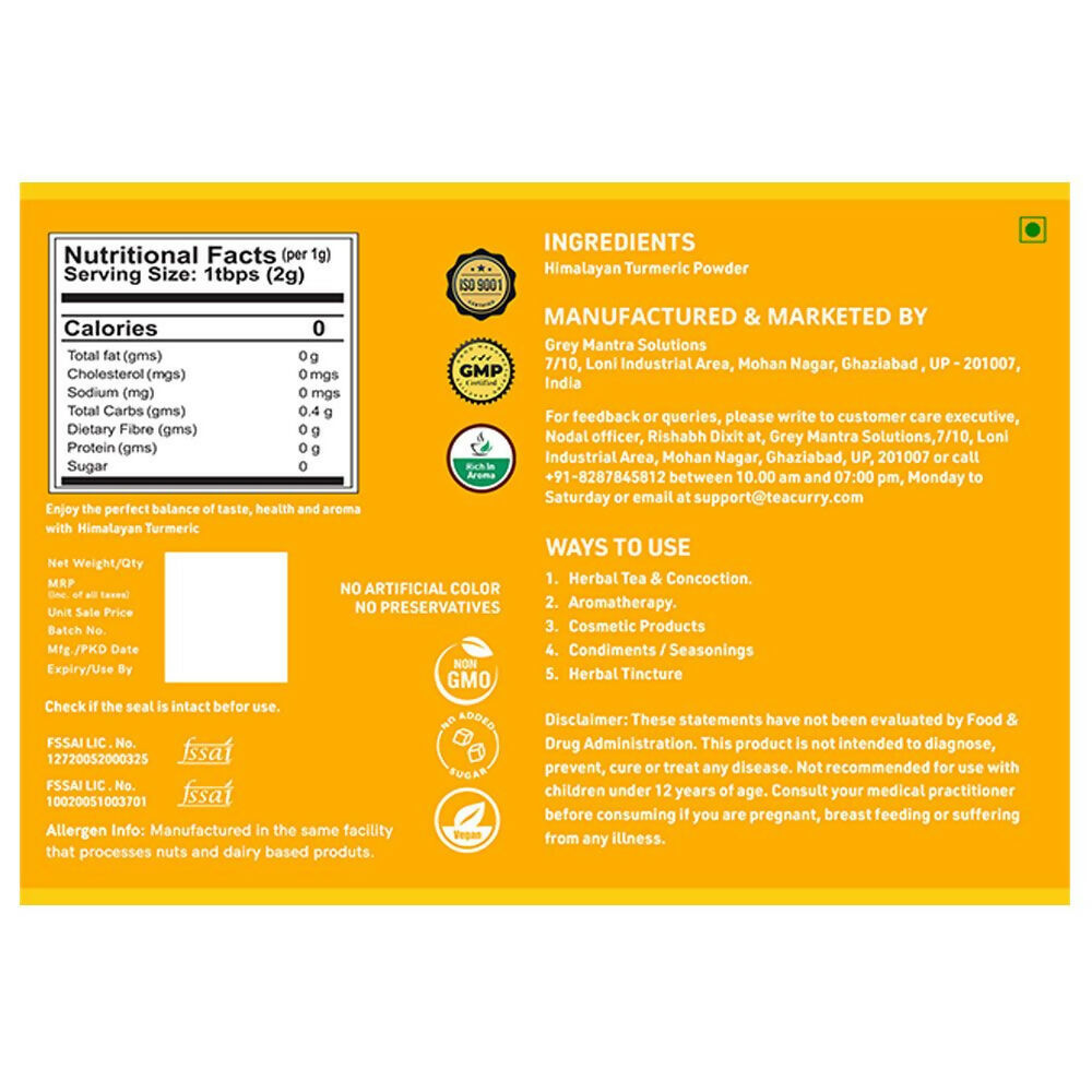 Teacurry Himalayan Turmeric Powder (Wild Turmeric) - Grab2buy
