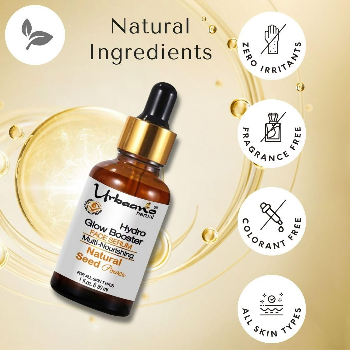 Urbaano Herbal Hydro Glow Booster Face Serum Oil  Grab2Buy Urbaano Herbal Grab2Buy
