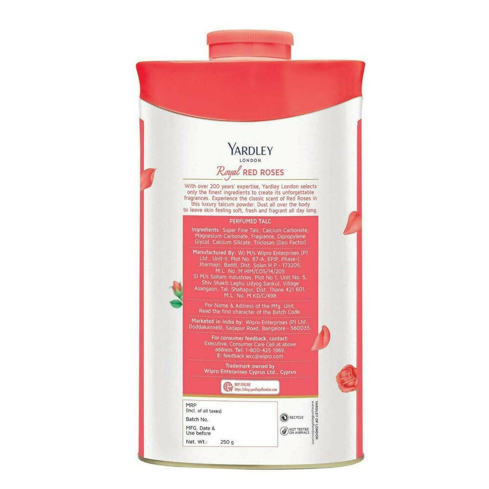Yardley London Royal Red Rose Talc Powder For Women 