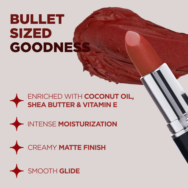 Bella Vita Organic Comfort Matte Bullet Lipstick - Naughty Nude 