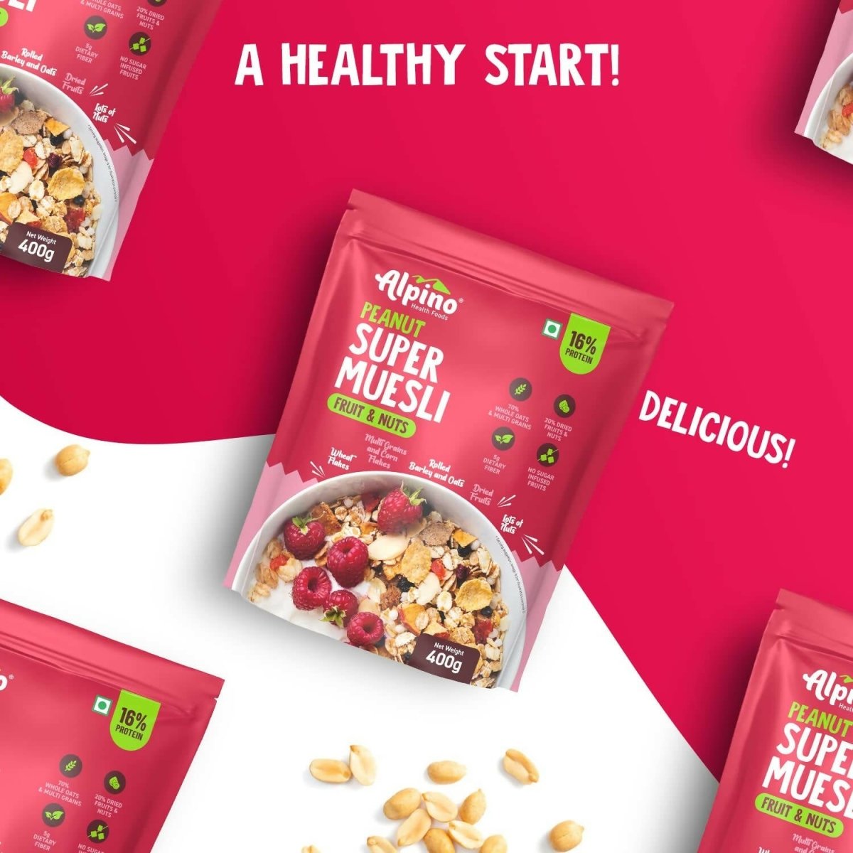 Alpino High Protein Super Muesli Fruit & Nuts - Grab2buy