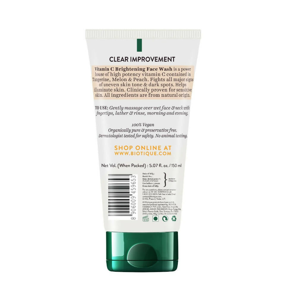 Biotique Advanced Organics Clear Improvement Vitamin C Brightening Face Wash - Grab2buy
