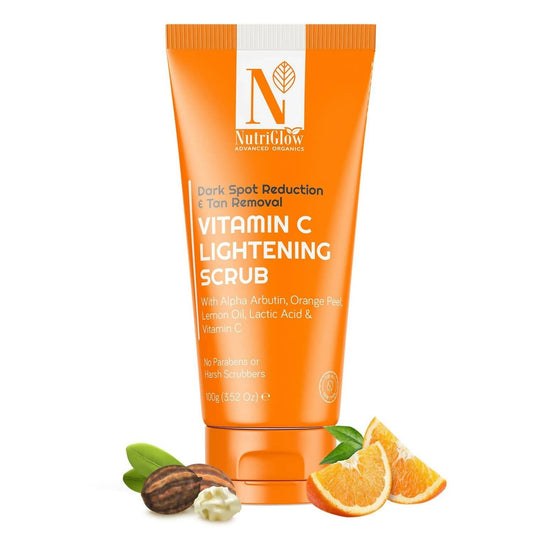 Nutriglow Advanced Organics Vitamin C Lightening Scrub - Grab2buy