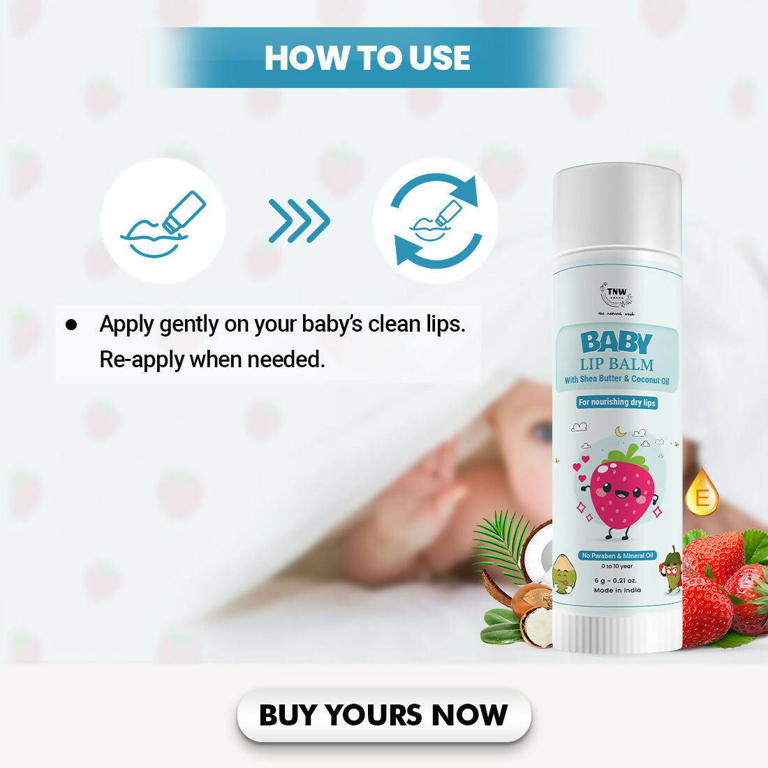 The Natural Wash Nourishing Baby Lip Balm 