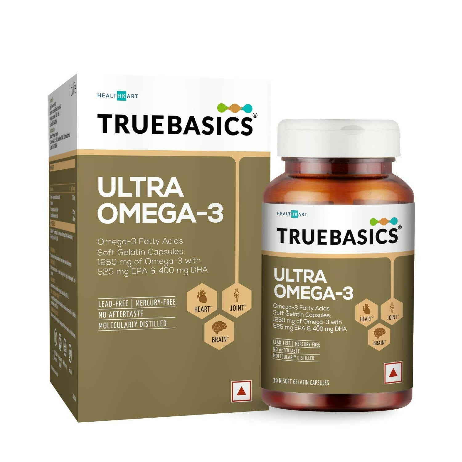 TrueBasics Ultra Omega 3 Fish Oil Capsules for Women & Men 