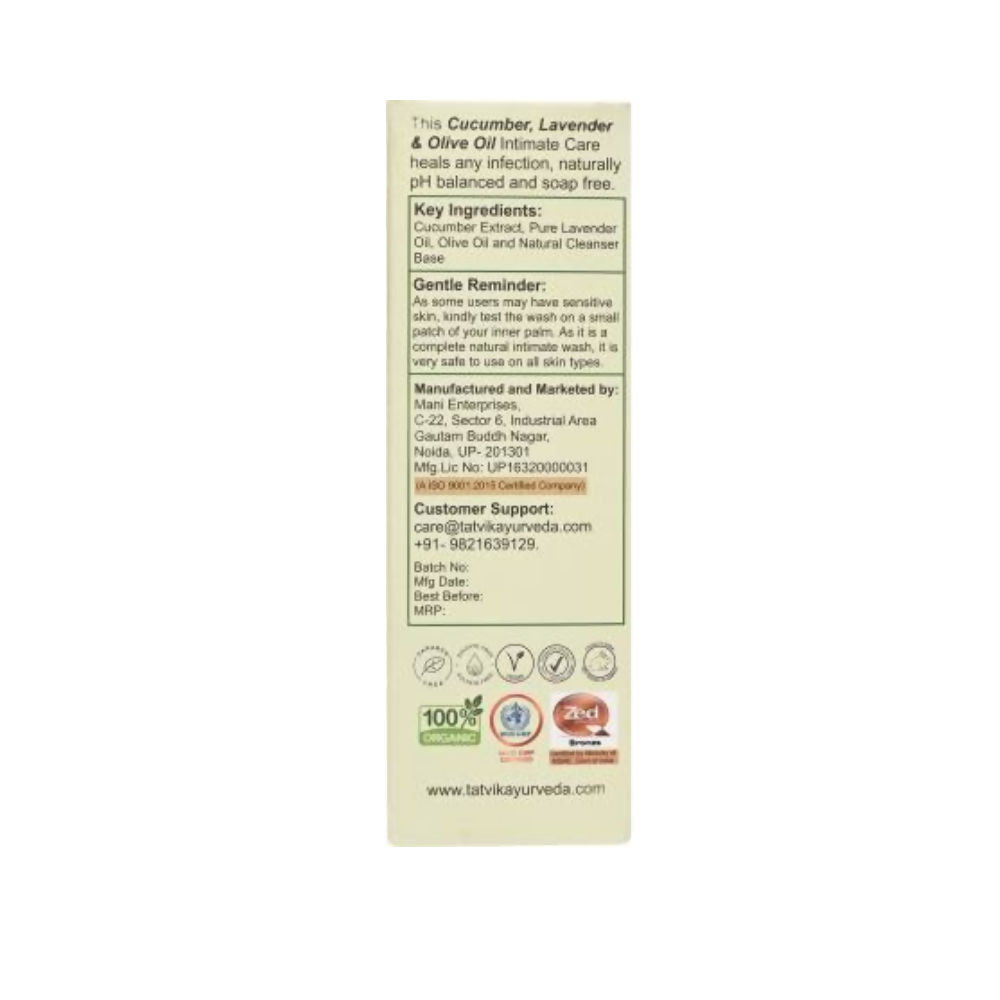 Tatvik Ayurveda Swacha Intimate Care Her (Cucumber, Lavender & Olive Oil)  Grab2Buy Tatvik Ayurveda Grab2Buy