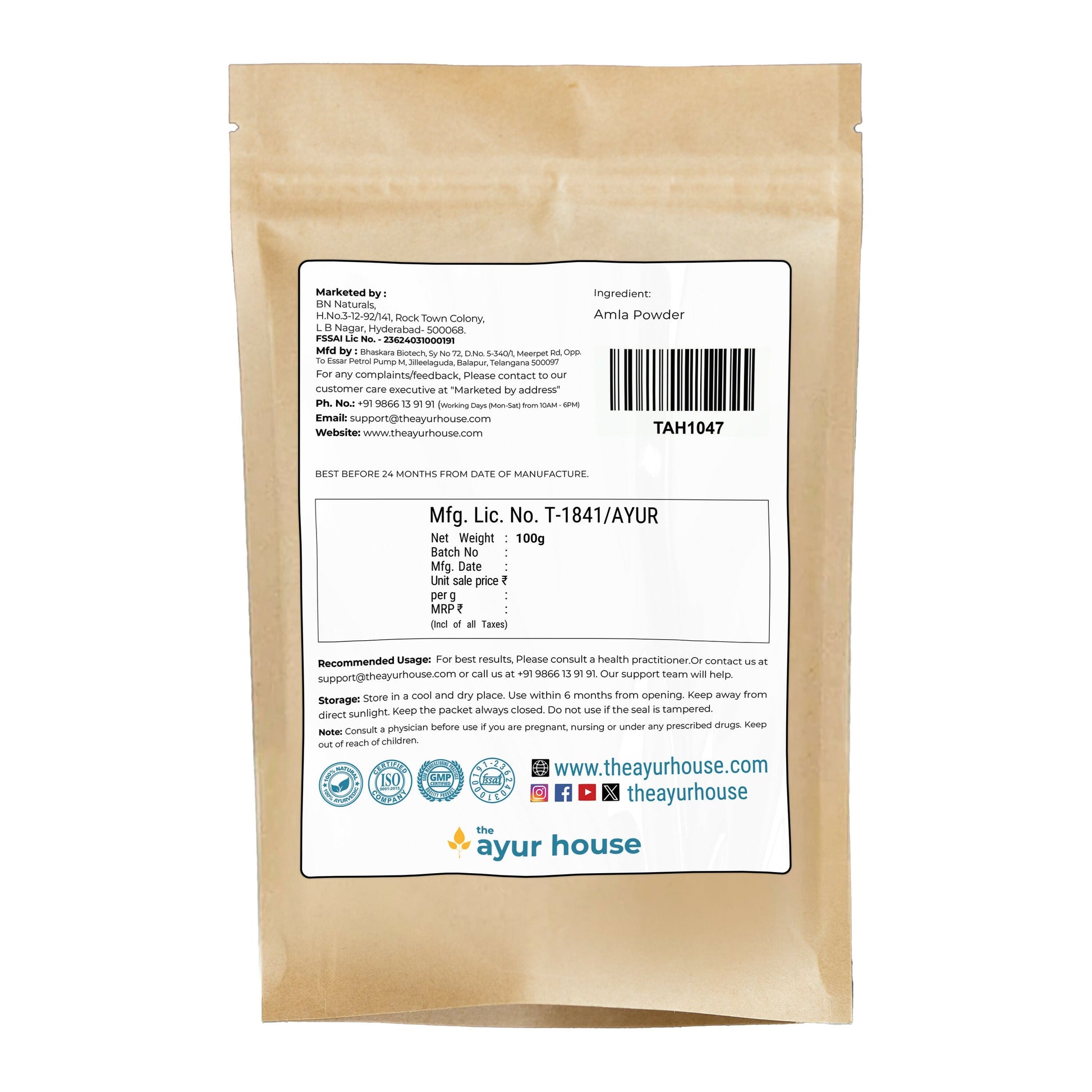 The Ayur House Amla Powder  Grab2Buy The Ayur House Grab2Buy