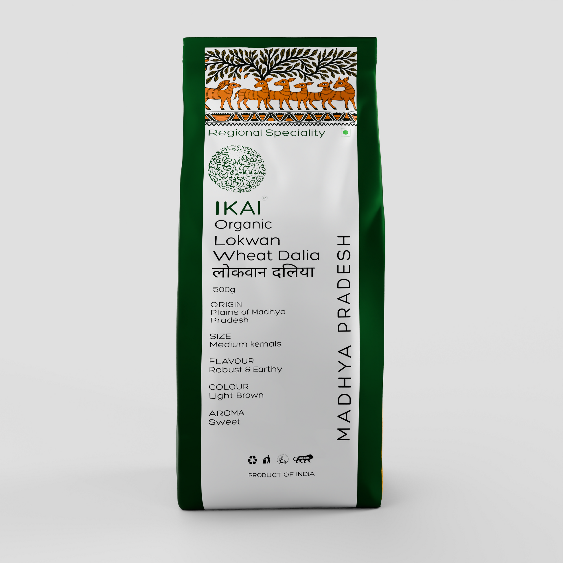2 - Organic Lokwan Wheat Dalia-500 gm