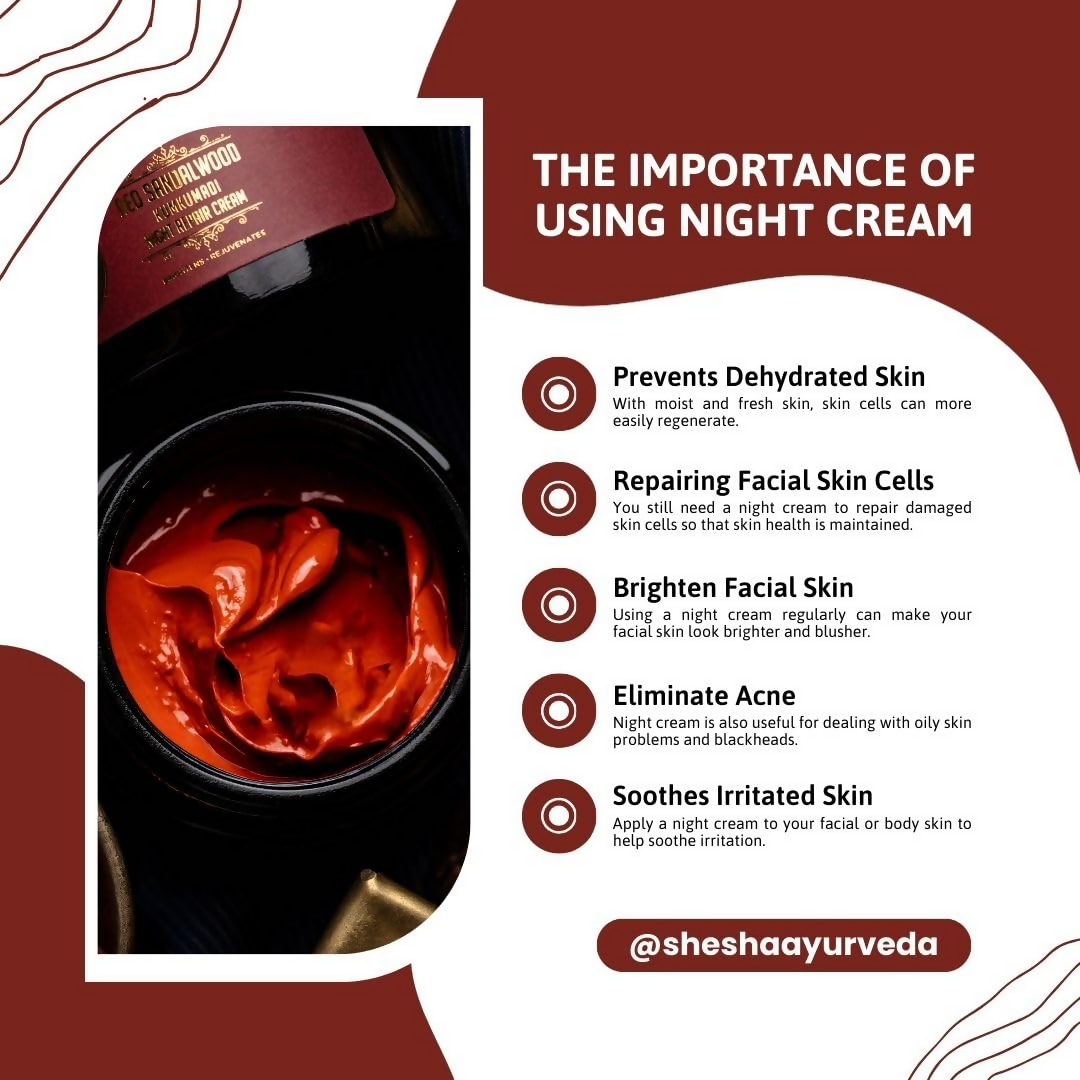 Shesha Ayurveda Sandalwood Kumkumadi Night Repair Cream