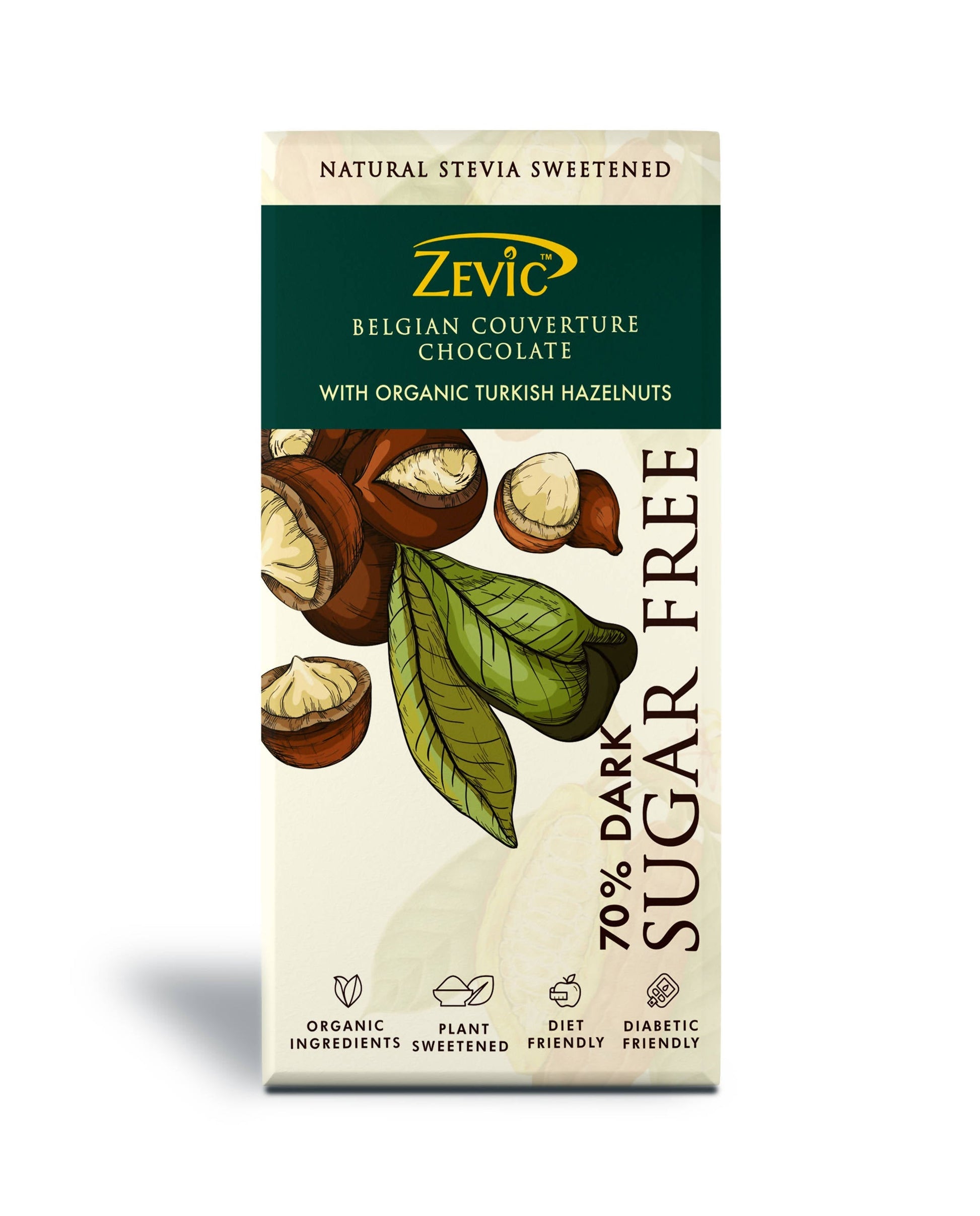 Zevic 70% Dark Belgian Couverture Chocolate with Organic Turkish Hazelnuts  Grab2Buy Zevic Grab2Buy