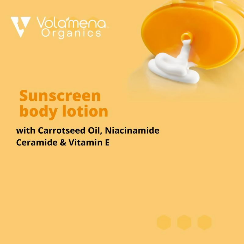 Volamena Sunscreen Body Lotion With Carrot Seed Oil Protects From UVA & UVB  Grab2Buy Volamena Grab2Buy