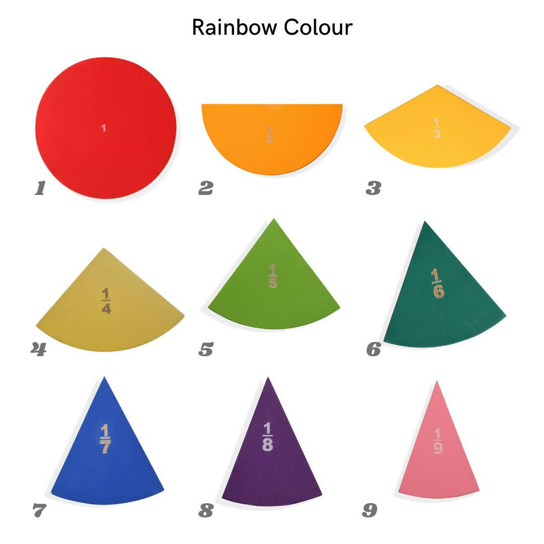 Nesta Toys Fraction Puzzle - Montessori Puzzle (57 Pcs) - Grab2buy