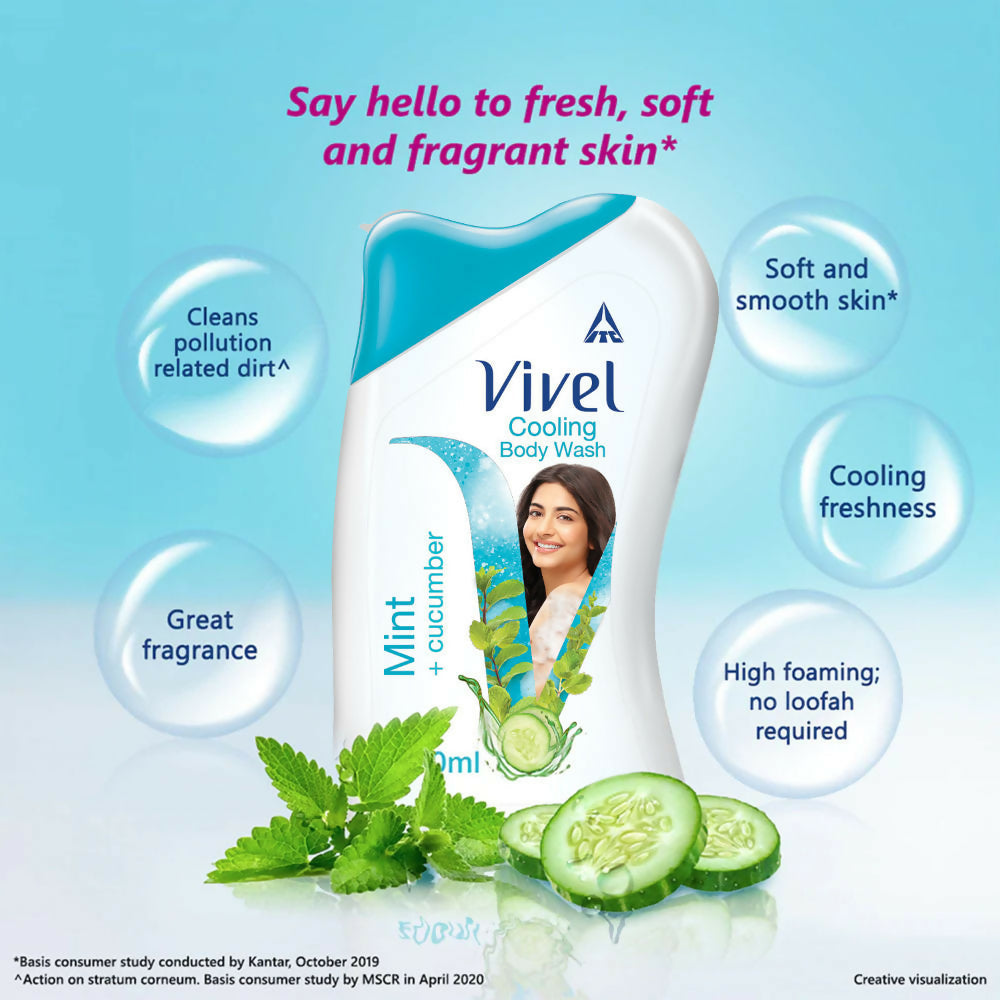 Vivel Mint & Cucumber Cooling Body Wash  Grab2Buy Vivel Grab2Buy
