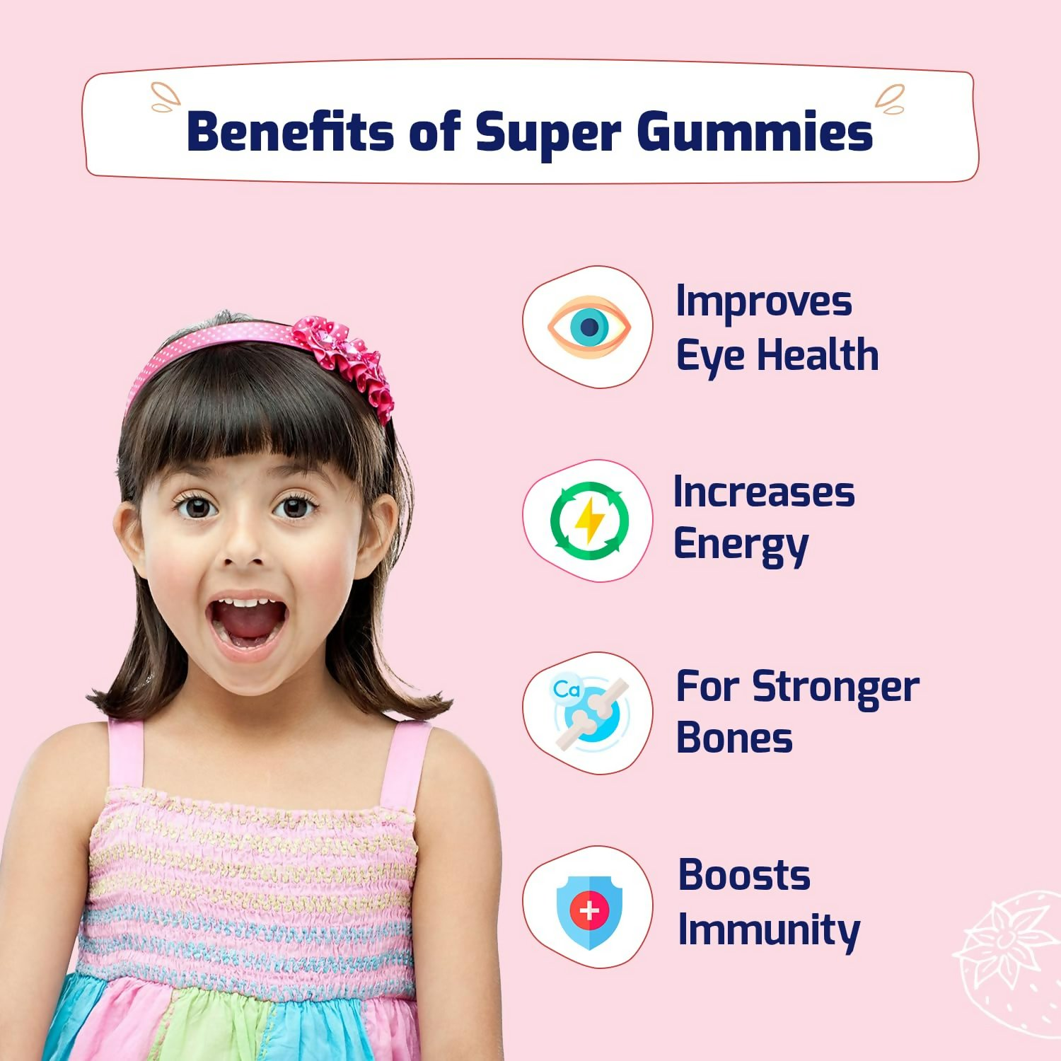 Gritzo Super Gummies Multivitamin (7+y Kids) (Strawberry Flavour)