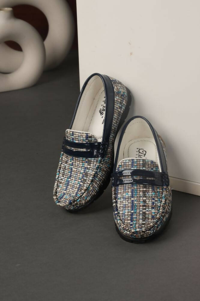 Tiny Bugs Boys Printed Slip Ons Loafers - Blue  Grab2Buy Tiny Bugs Grab2Buy
