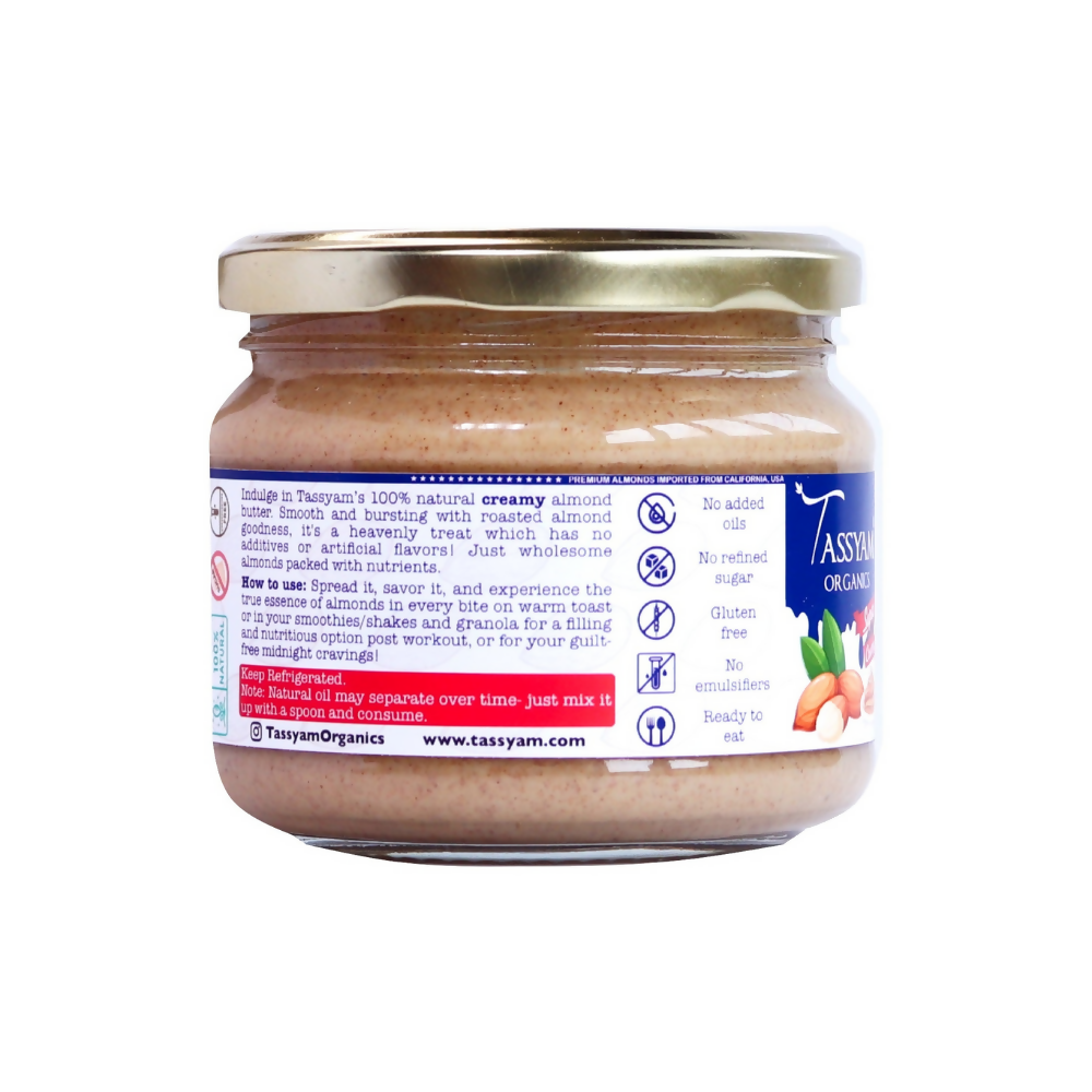 Tassyam Organics Creamy Almond Butter