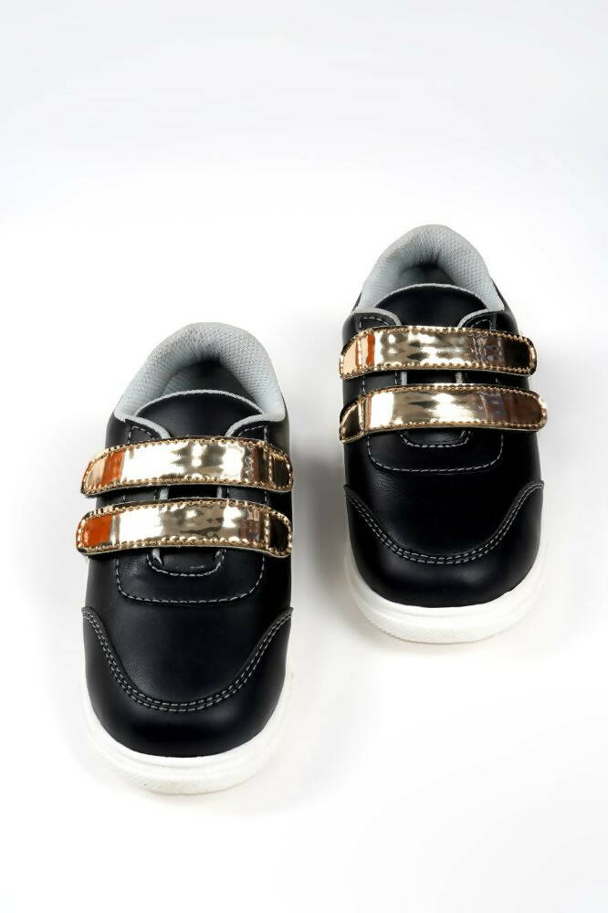 Tiny Bugs For Boys & Girls Double Velcro Sneakers - Black  Grab2Buy Tiny Bugs Grab2Buy