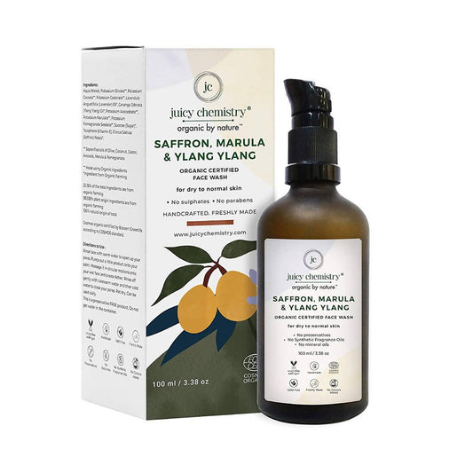 Juicy Chemistry Saffron, Marula & Ylang Ylang Face Wash For Dry
