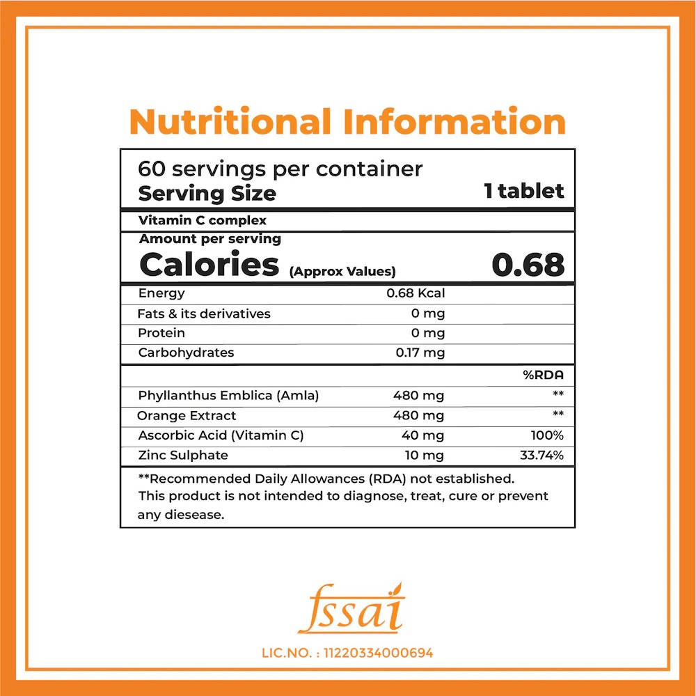 Boldfit Vitamin C Complex 1000mg Tablets 
