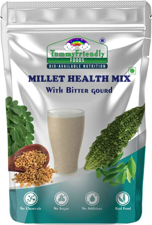TummyFriendly Foods Organic Millet Health Mix With Bittergourd, Methi Seeds, Moringa Leaves  Grab2Buy TummyFriendly Foods Grab2Buy