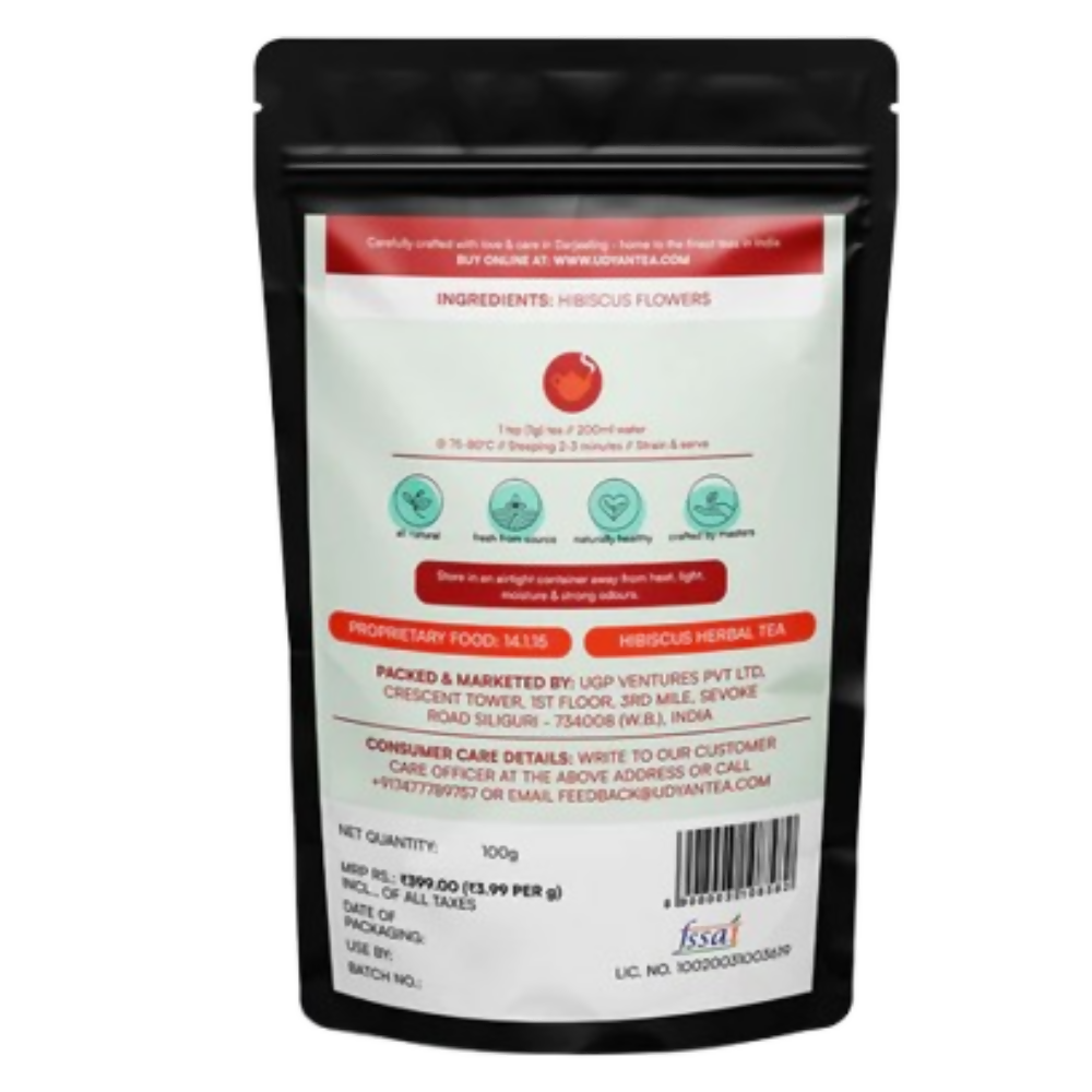 Udyan Tea Hibiscus Pure Herbal Tea  Grab2Buy Udyan Tea Grab2Buy