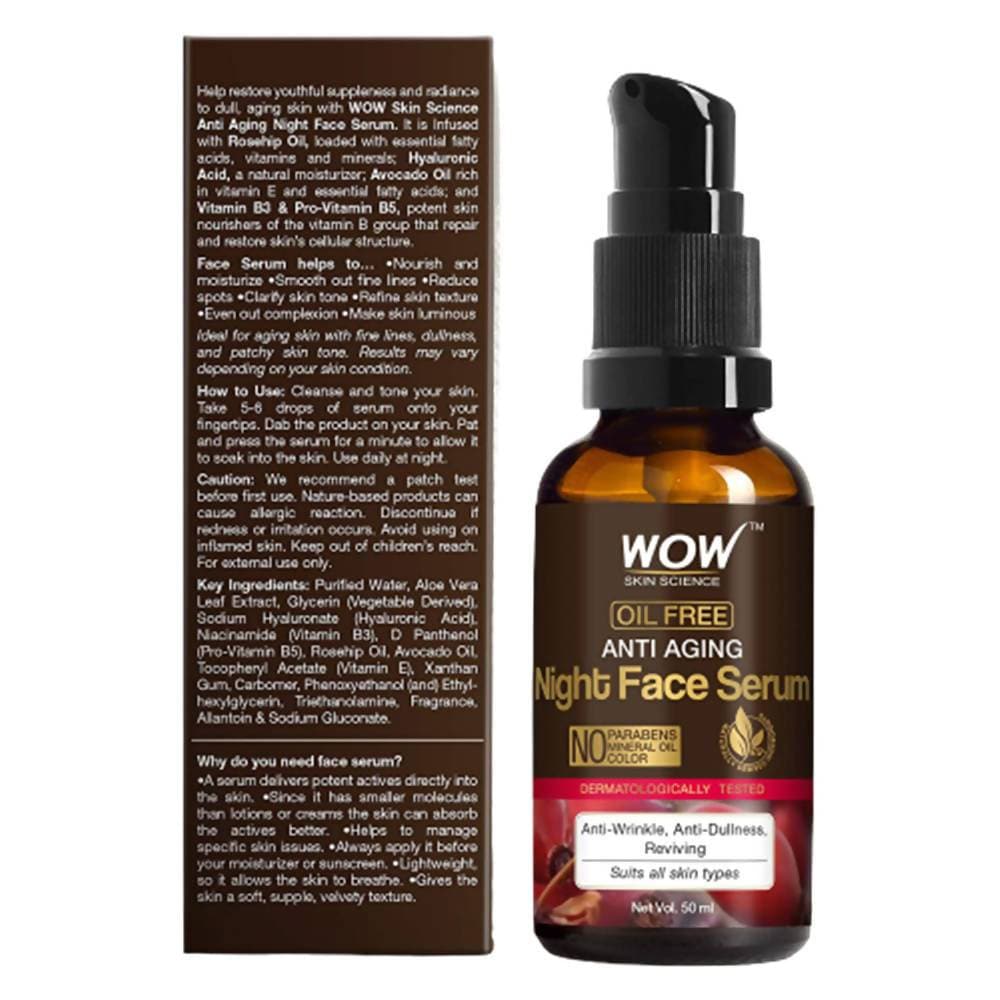 Wow Skin Science Oil Free Anti Aging Night Face Serum  Grab2Buy Wow Skin Science Grab2Buy