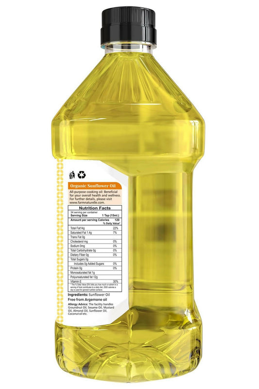 Farm Naturelle Organic Virgin Cold Pressed Sunflower Oil - Grab2buy