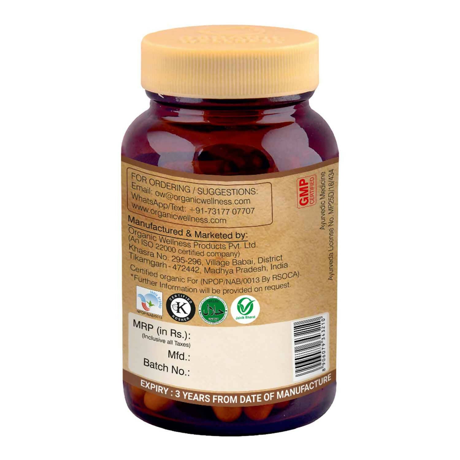 Organic Wellness Yograj Guggul Vegetarian Capsules - Grab2buy