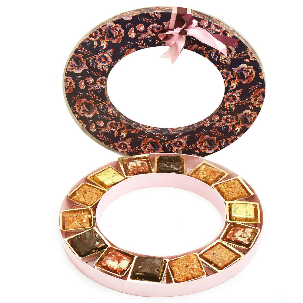 Ghasitaram Round Purple Assorted Bites Box 