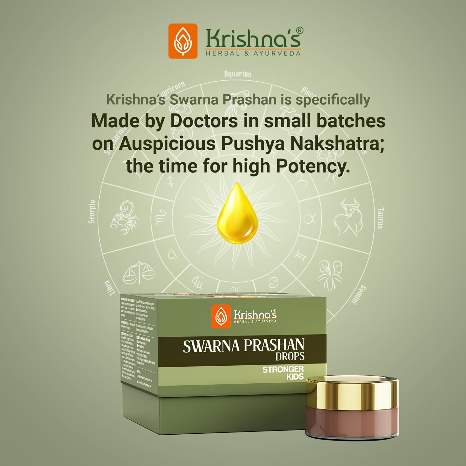 Krishna's Herbal & Ayurveda Swarnaprashan Drops For Kids 