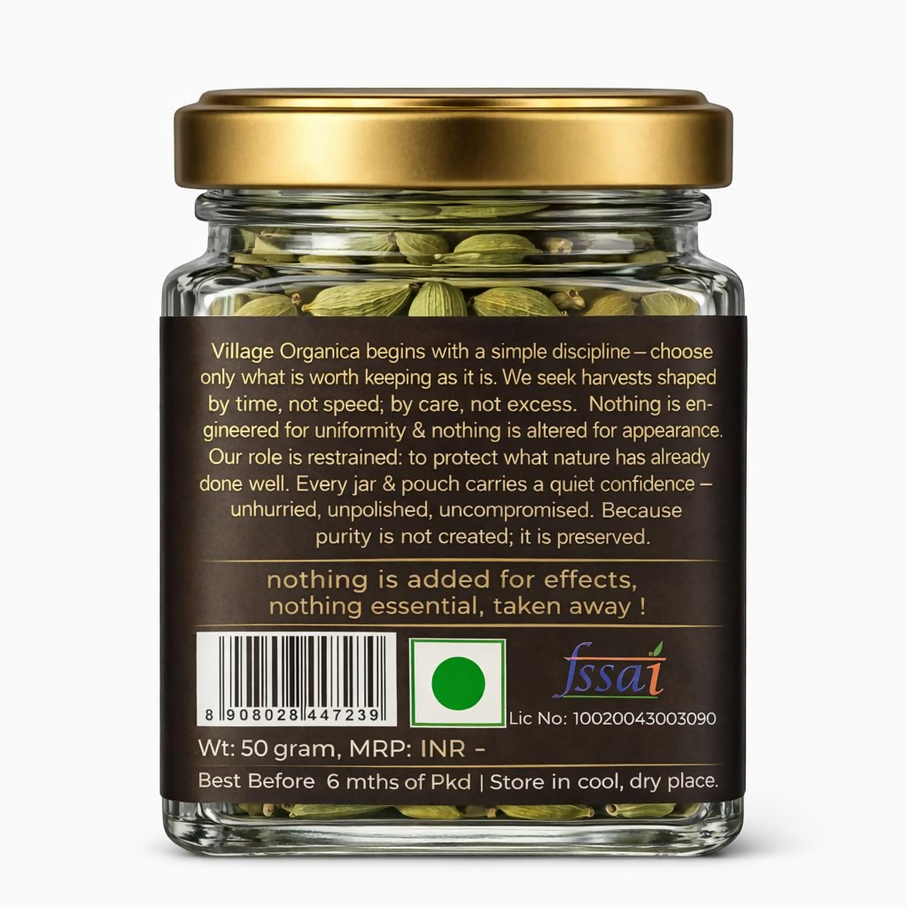 Village-Organica Green Cardamom (Elaichi) Whole – Handpicked  Grab2Buy Village-Organica Grab2Buy