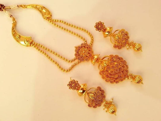 Gold Plated Bridal Necklace Set