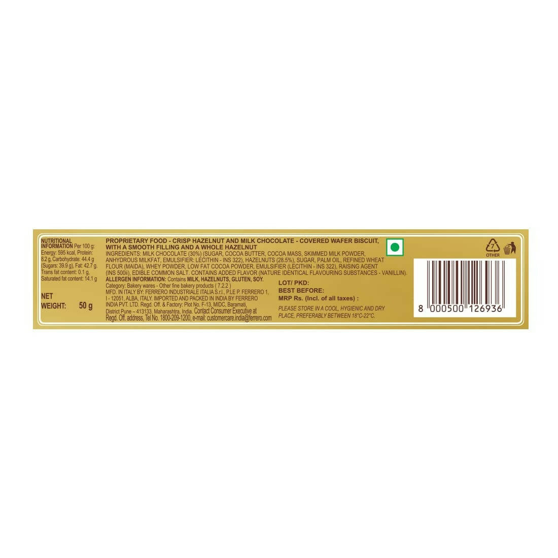 Ferrero Rocher Exquisite Hazelnut And Milk Chocolate | Premium Gift Box Rich, Creamy, Crunchy and Nutty Chocolate For Special Occasions 