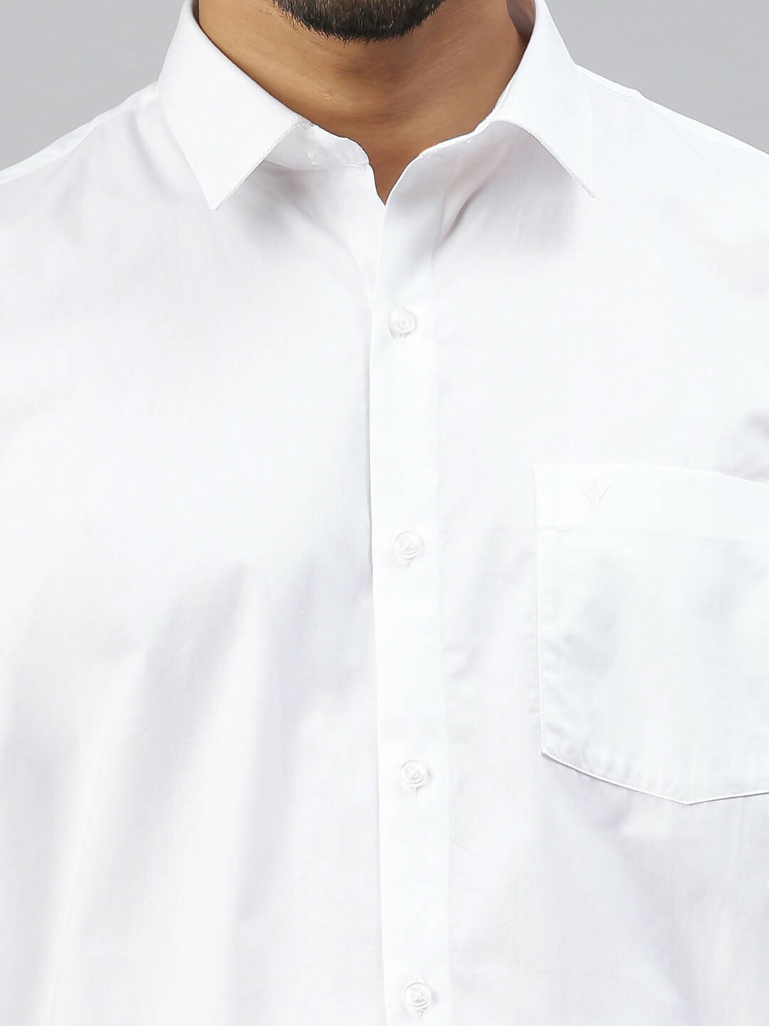 Ramraj Cotton Mens Half Sleeve Formal 100 % Cotton White Shirt 